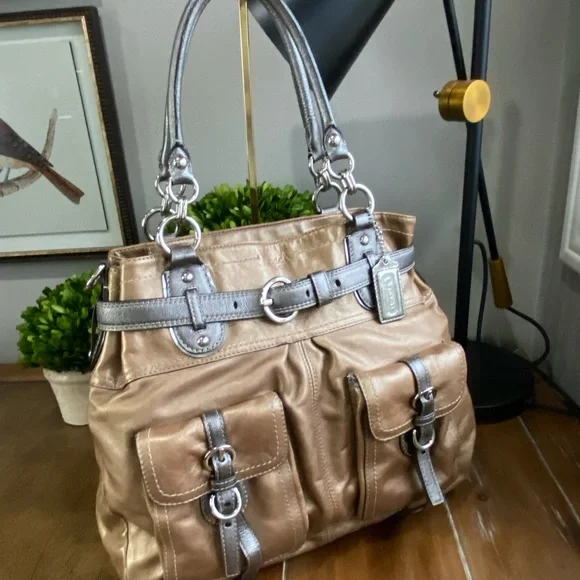 Coach Limited Edition XL North South Tote in Bronze Copper - Picture 13 of 15